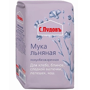 Мука С.Пудовъ льняная бум/пак 400г*6