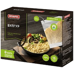 Булгур ЯРМАРКА "Отборная" (4шт*62,5г) 250г*10