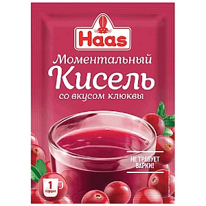 Кисель HAAS Моментальный Клюква 30г*45