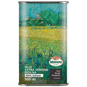 Масло MONINI Van Gogh collection olive landscape (Пейзаж) оливковое E.V. нерафинированное /жесть/ 0,5л*6