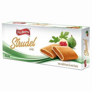 Печенье PIU BUONO штрудель с инжиром /картон/ 165г*14