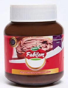 Паста FABILEM десертная ореховая с какао /стекло/ 350г*12