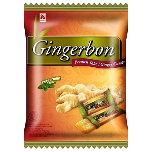 Конфеты GINGERBON PEPERMINT имбирные с мятой /пакет/ 125г*20