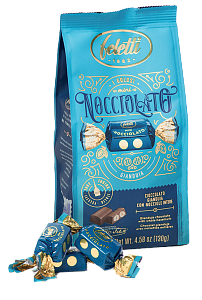 Конфеты FELETTI шоколадные Gianduiotti Classico с фундуком в молочном шоколаде /пакет/ 150г*21