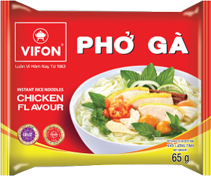 Лапша VIFON PHO рисовая лапша быстрого приготовлениия, вкус курицы, вьетнамский стиль /пакет/ 60г*30