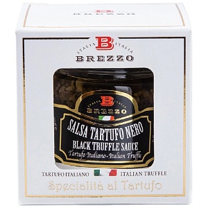 Крем-соус BREZZO Salsa Tartufo Nero с черным трюфелем /стекло/ 80г*12