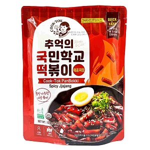 Токпокки COOK-TOK Jjajang for Pan-frying с острым соусом Чачжан (рисовые палочки с соусом) /пауч/ 135г*24