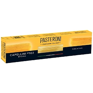 Макаронные изделия PASTERONI CAPELLINI №102 / Капеллини  /картон/ 400г*20