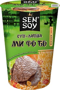 Лапша SENSOY суп б/п "Ми Фо Бо" /стакан/ 65г*24