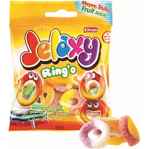 Мармелад JELAXY Ring’o Кольца к/с (80г*12 шоубокс) 80г*72