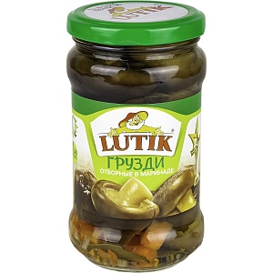 Грузди LUTIK 11043 отборные /стекло/ 580мл*12