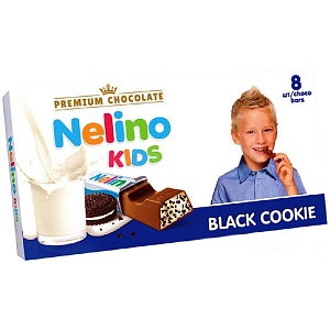 Шоколад NELLY Nelino Kids Молочный с молочной начинкой и печеньем с какао 93г*20