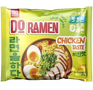 Лапша DO FOOD "DO Ramen Chicken taste" Со вкусом курицы /пакет/ 103г*30