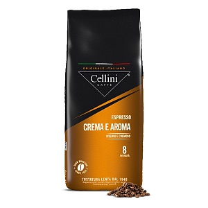 Кофе CELLINI Crema e Aroma 80% Arabica / 20% Robusta в зернах /пакет/ 1кг*6