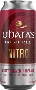 Пиво О'HARA'S Irish Red 4,3% тёмное с капсулой /жесть/ 0,44л*24