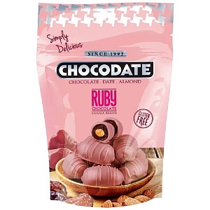 Конфеты CHOCODATE RUBY рубиновый шоколад /дой-пак/ 100г*12