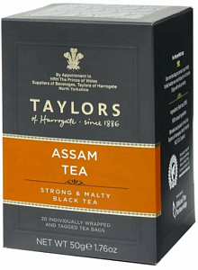 Чай TAYLORS черный Ассам 20 пак. /картон/ 50г*6