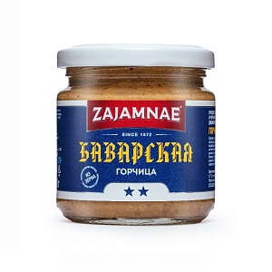 Горчица ZAJAMNAE "Баварская" /стекло/ 190г*6