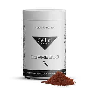 Кофе CELLINI Premium Espresso 100% Arabica молотый /жесть/ 250г*6