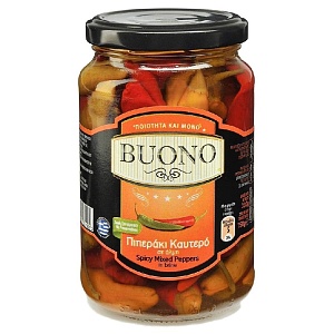 Перец BUONO острый ассорти /стекло/ 330г*12