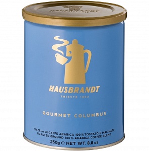 Кофе HAUSBRANDT молотый Gourmet Columbus /жесть/ 250г*12