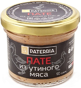 Пате PATERRIA из утиного мяса с тремя видами перцев /стекло/ 90г*8