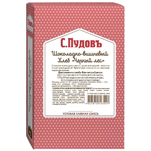 Смесь хлебная С.Пудовъ Шоколадно-вишневый хлеб "Черный лес" карт/кор 500г*15