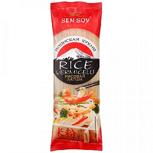 Лапша SENSOY Премиум рисовая RICE VERMICELLI /пакет/ 300г*24