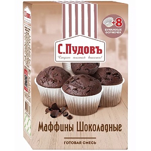 Смесь С.Пудовъ Маффины "Шоколадные" карт/кор 230г*10