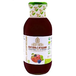 ВЫВОД Коктейль GEORGIA'S NATURAL ORGANIC с ягодами холодного отжима /стекло/ 330*20