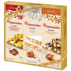 Набор-ассорти EL ALMENDRO Turron ассорти 3 видов /подарочная упаковка/ 225г*12