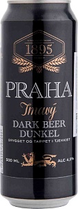 Пиво PRAHA (ЧЕХИЯ) Дункель 4,5% тёмное /жесть/ 0,5л*12
