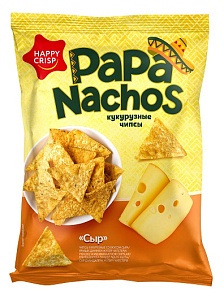 Чипсы HAPPY NACHOS кукурузные "Сыр" 75г*15