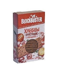 Хлебцы BLOCKBUSTER хрустящие с грибами и луком 130г*16