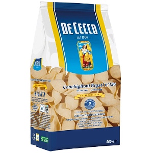 Макаронные изделия DE CECCO №126 Conchiglioni rigati (Конкильони ригати) 500г*12