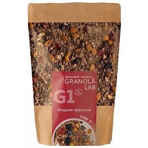 Гранола-мюсли GRANOLA.LAB G1 Ягодная формула 400г*12