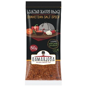 Специя GAMARJOBA Саванская соль ОСТРАЯ (красная) /пакет/ 50г*20