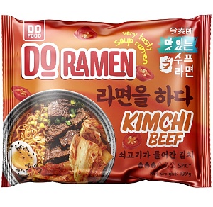 Лапша DO FOOD "DO Ramen Kimchi Beef" Кимчи со вкусом Говядины /пакет/ 109г*30