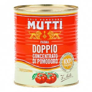 Томатная паста MUTTI с массовой долей сухих веществ 28% /жесть/ 880г*6