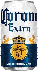 Пивной напиток CORONA Extra 4.5% светлое /жесть/ 0,33л*24