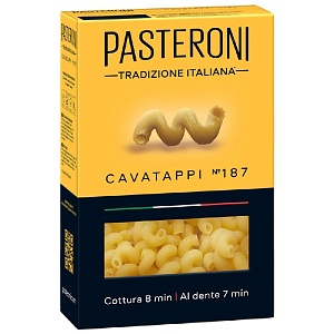 Макаронные изделия PASTERONI CAVATAPPI №187 / Рожки Витые /картон/ 400г*12