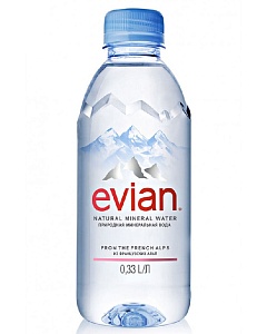 Вода Evian натуральная /пэт/ 0,33*24