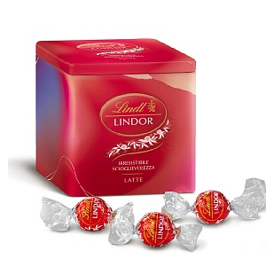 Конфеты LINDT "LINDOR МОЛОЧНЫЙ" в жестяном кубе 175г*4