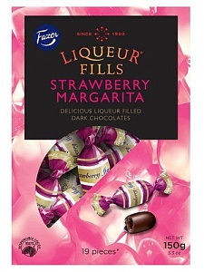 Конфеты FAZER Liqueur Fills STRAWBERRY с ликерной клубничной начинкой маргарита /картон/ 150г*12