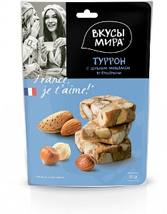 Туррон ВКУСЫ МИРА Миндаль и фундук 50г*12