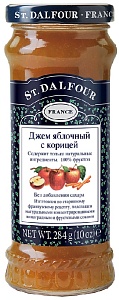 Джем St.Dalfour яблочный с корицей 100% фруктов БЕЗ САХАРА /стекло/ 284г*12