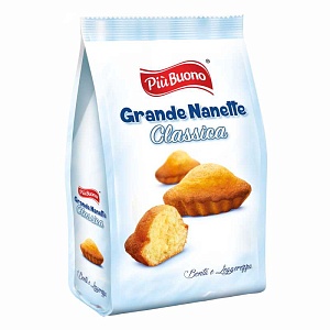Пирожное PIU BUONO бисквиты Grande Nanette классические /пакет/ 165г*14