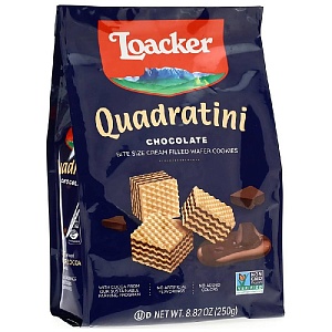 Вафли LOACKER QUADRATINI Шоколад 250г*6