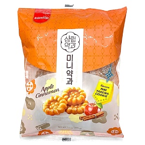 Печенье SAMLIP Корейское Mini Yakgwa Apple Cinnamon со вкусом яблока с корицей /пакет/ 200г*20