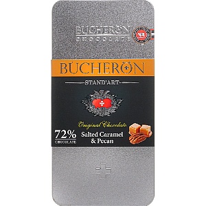 Шоколад BUCHERON горький с соленой карамелью и пеканом /жесть/ 100г*10